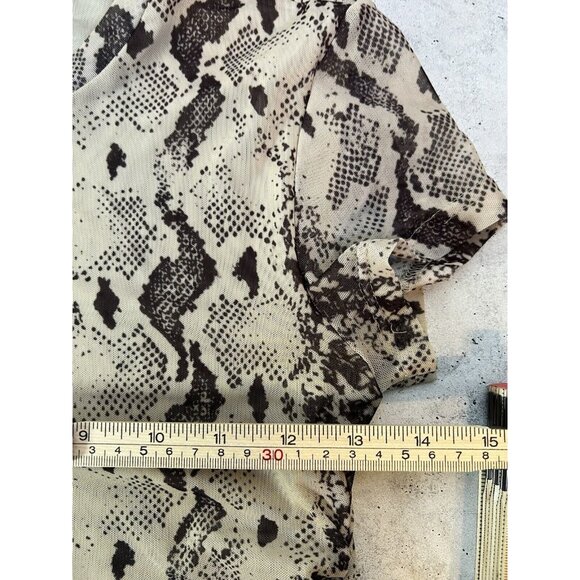 Stockholm Atelier & Other Stories  Snake print sheer mesh dress sz US 2 - Picture 10 of 12